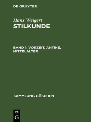 cover image of Vorzeit, Antike, Mittelalter